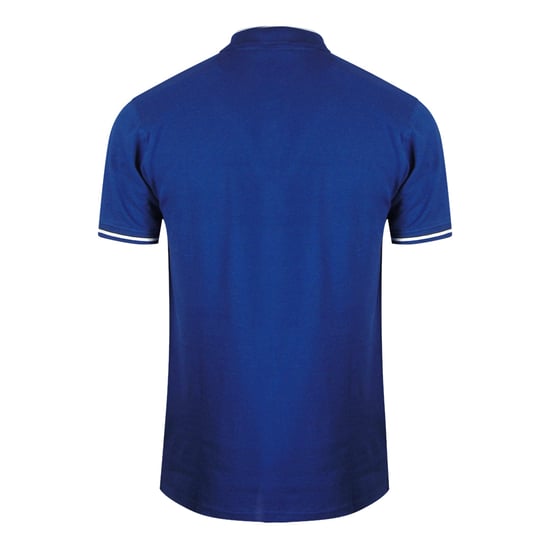 Cavalli Class Bold Stripe Collar Iris Blue Polo Shirt - Image 2