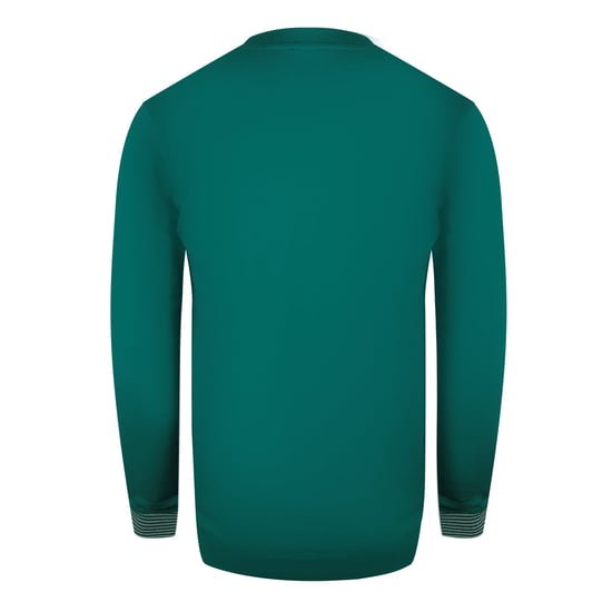 Cavalli Class Bold Multi Logo Green Ottanio Round Neck Sweatshirt - Image 2