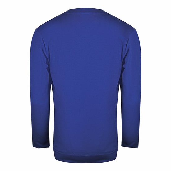 Cavalli Class Levendige Bloemenlogo Irisblauwe Sweatshirt - Image 2