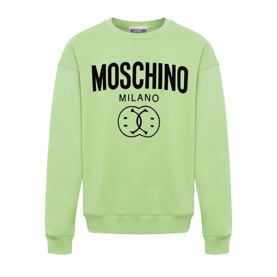 Moschino Double Smiley Green Jumper - Image 1