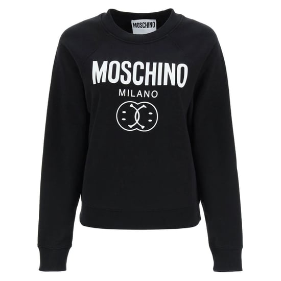 Moschino Milano Double Smiley Black Jumper - Image 1