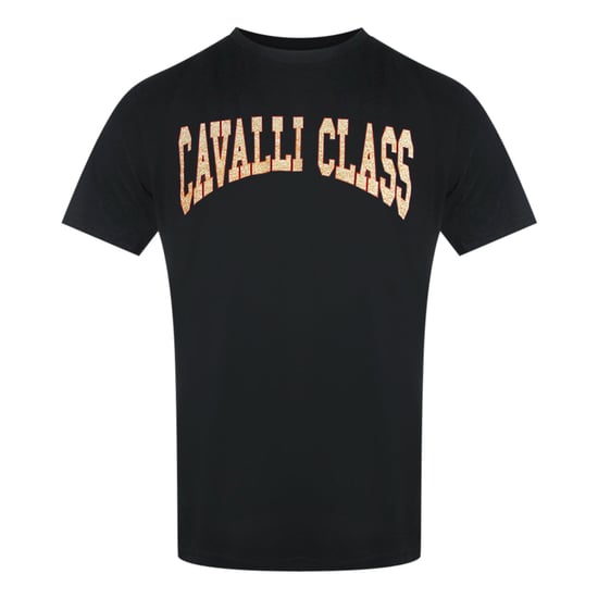 Cavalli Class Varsity Logo Black T-shirt - Image 1