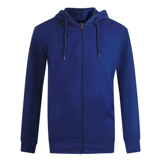 Cavalli Class Traditionele Stijl Luipaardontwerp Irisblauwe Hoodie Met Ritssluiting - Image 1