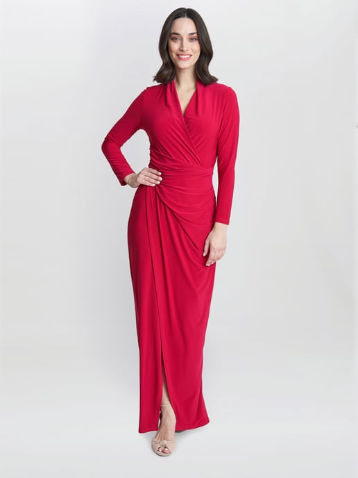 Hilary Jersey Wrap Maxi Dress - Image 1