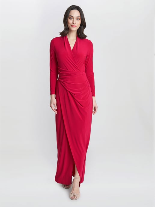 Hilary Jersey Wrap Maxi Dress - Image 3