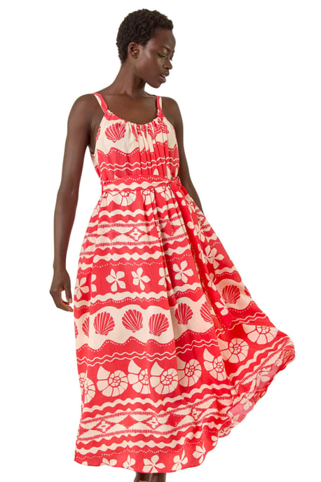 Shell Print Strap Maxi Dress - Image 1