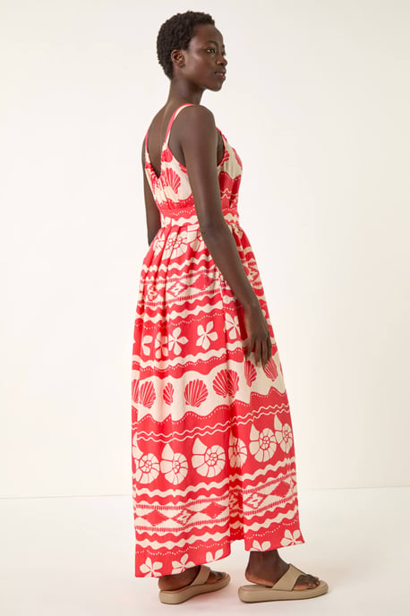 Shell Print Strap Maxi Dress - Image 4