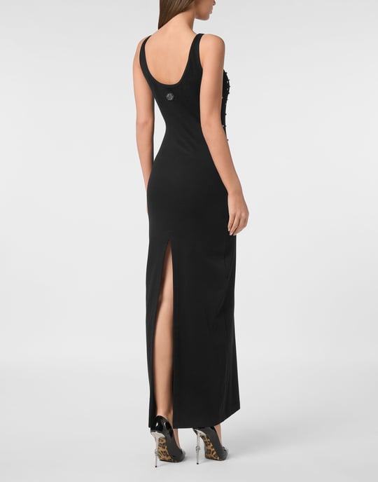 Jersey Rib Long Dress Stones - Image 2