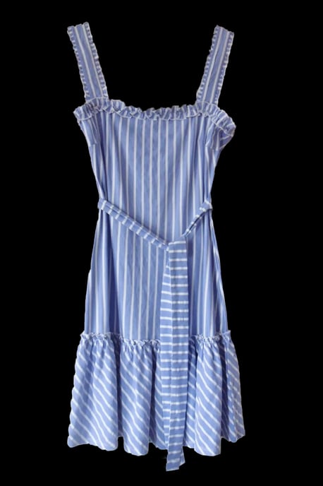 Blue Stripe Short Sundress - Image 3