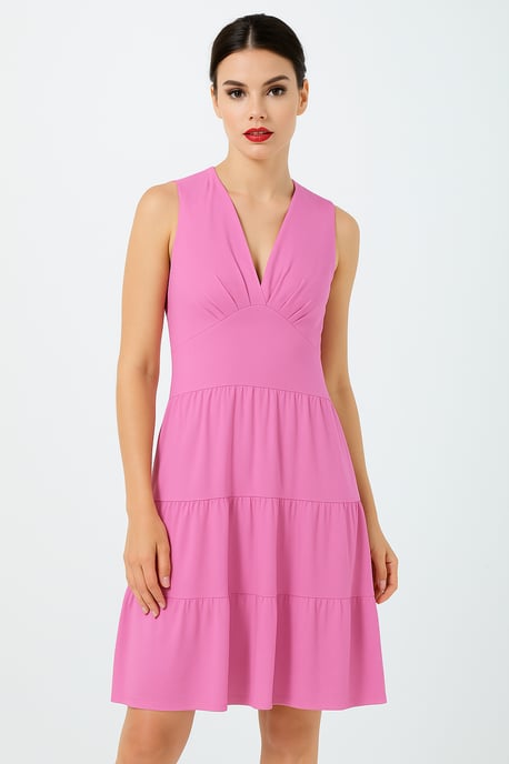 Orchid Sleeveless V-Neck Jersey Dress - Image 2