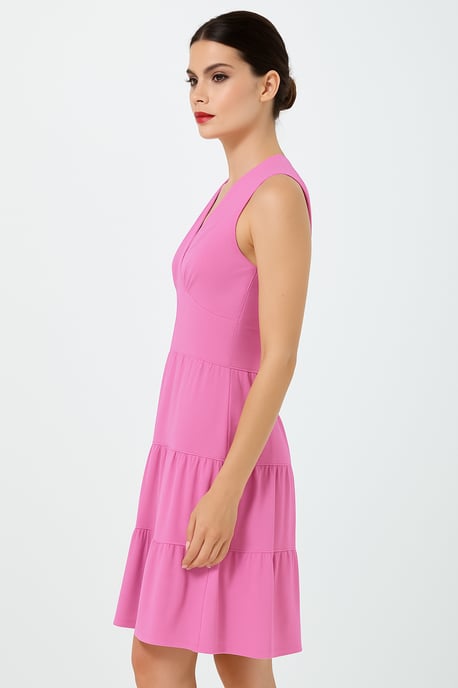 Orchid Sleeveless V-Neck Jersey Dress - Image 3