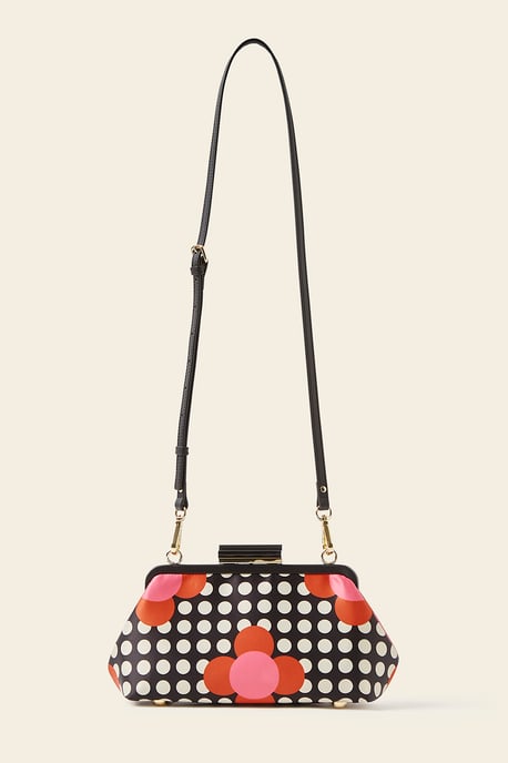 Pink Jenny D Clutch - Fuchsia Flower Polka Dot - Image 4