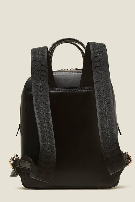 Black Emilia Petite Backpack - Embossed Stem Black - Image 4
