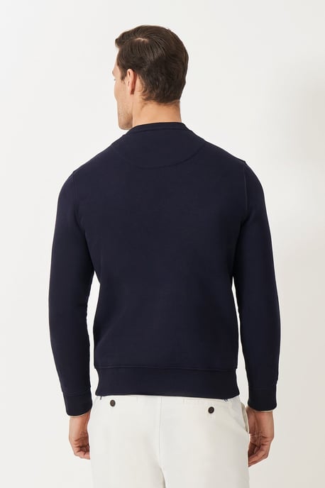 Mens Navy Crest Logo Sweatshirt - Image 3