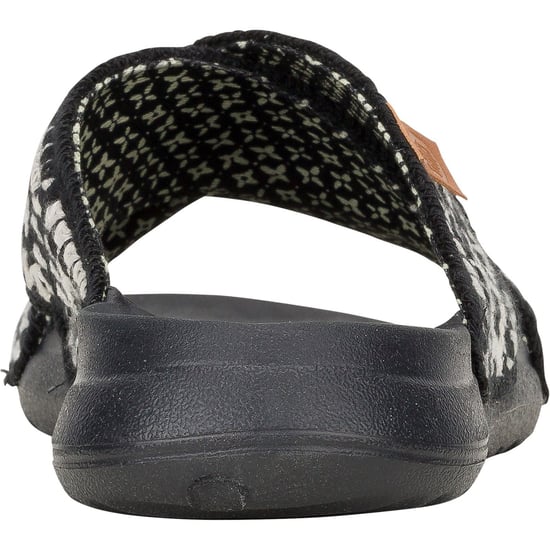 HEYDUDE Christi Slide Cottage Crochet Cotton Women's Black/White Sandals - Image 2