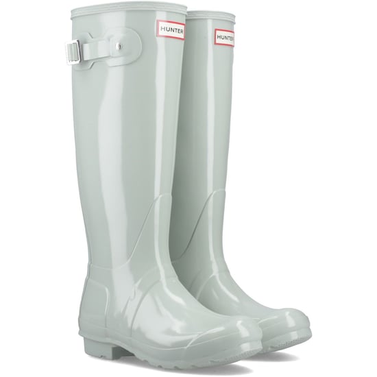 Hunter Original Tall Gloss Rubberen Dameslaarzen In Zeegroen - Image 1