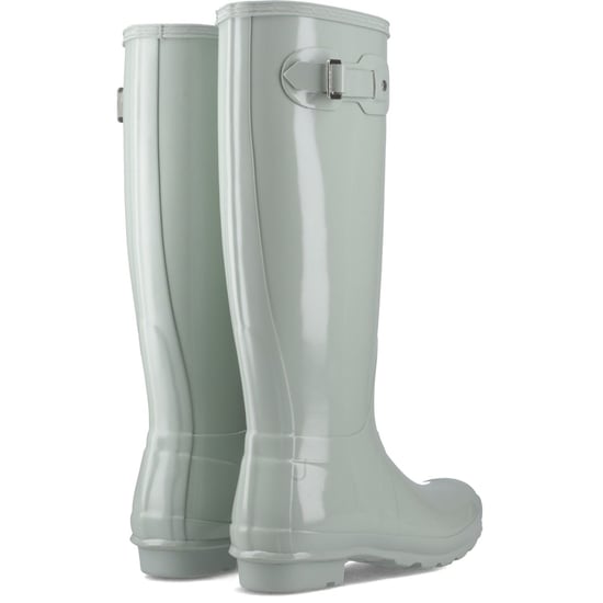 Hunter Original Tall Gloss Rubberen Dameslaarzen In Zeegroen - Image 2