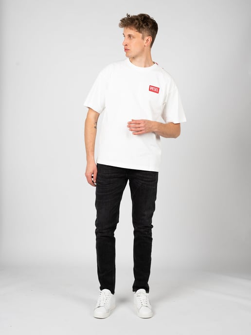 Diesel T-shirt T-Nlabel manlig Vit - Image 1