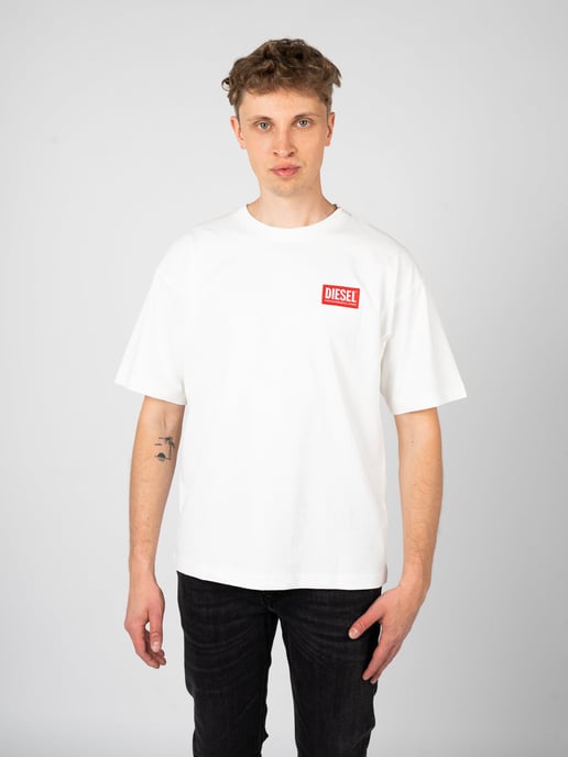 Diesel T-shirt T-Nlabel manlig Vit - Image 3