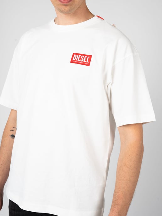 Diesel T-shirt T-Nlabel manlig Vit - Image 4