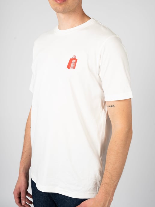 Diesel T-shirt T-Just Men's White - Image 4