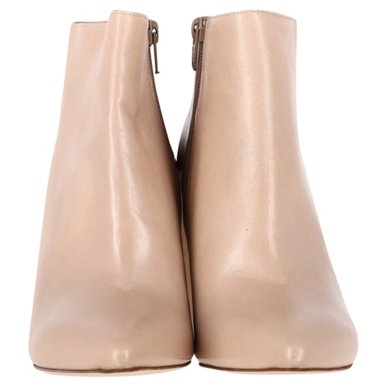 Stuart Weitzman Block-Heel Ankle Boots in Nude Leather - Image 2
