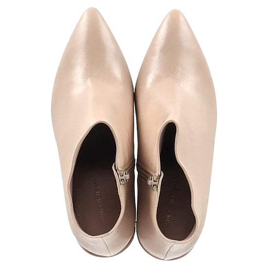 Stuart Weitzman Block-Heel Ankle Boots in Nude Leather - Image 3