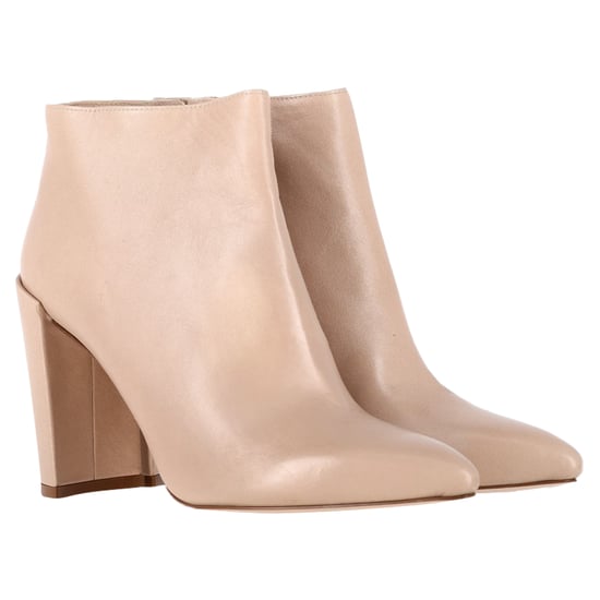Stuart Weitzman Block-Heel Ankle Boots in Nude Leather - Image 4