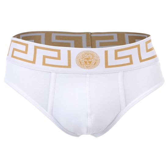 Versace Bi-Pack Jersey Topeka Bi-Stretch Katoen Organisch Nieuw Logo Slip - Image 2