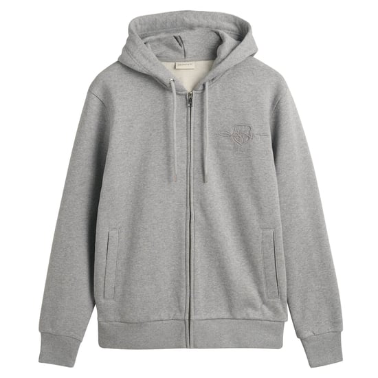 Gant Regular Tonal Shield Full Zip Hoodie Sweat Jacket - Image 1