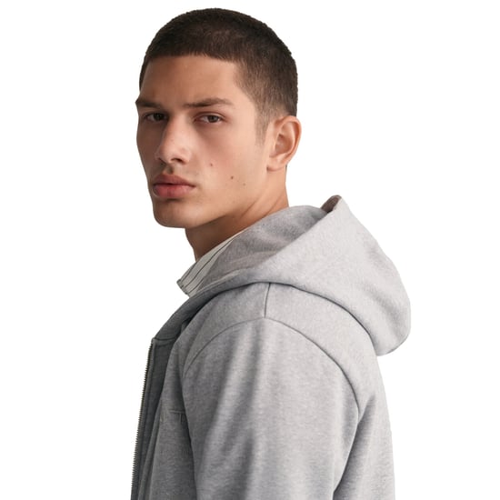 Gant Regular Tonal Shield Full Zip Hoodie Sweat Jacket - Image 4