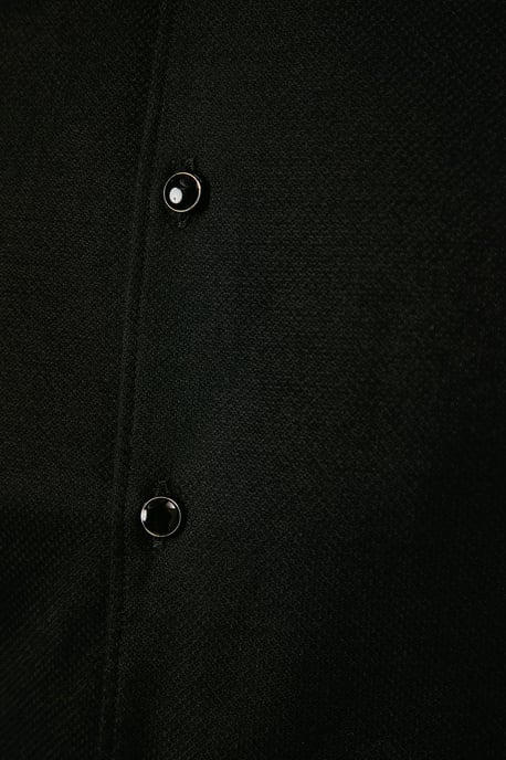 Black Wing Collar Dress Shirt - Image 5