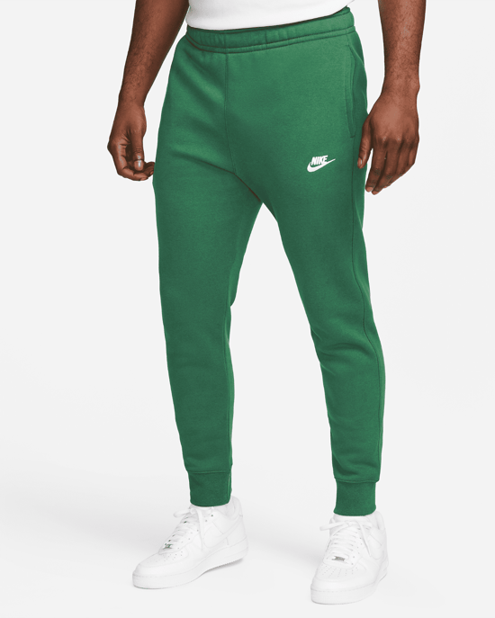 NIKE MENS CLUB FLEECE SWEATPANTS JOGGERS GREEN - Image 1