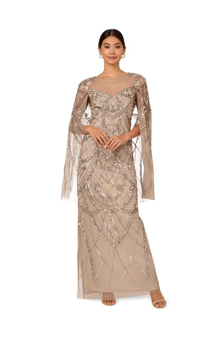 Beaded Cape Dress - Image 1
