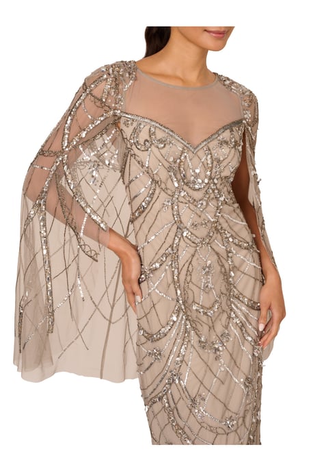 Beaded Cape Dress - Image 3
