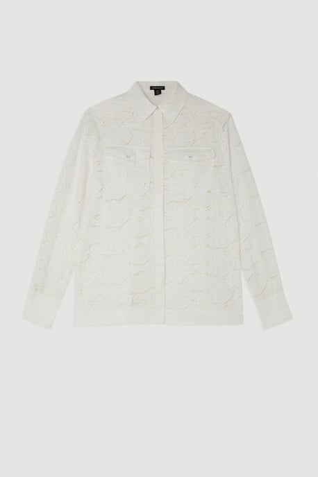 Cotton Cutwork Woven Shirt - Image 4