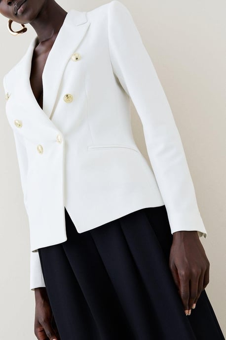 Tailored Button Military Blazer - Image 1