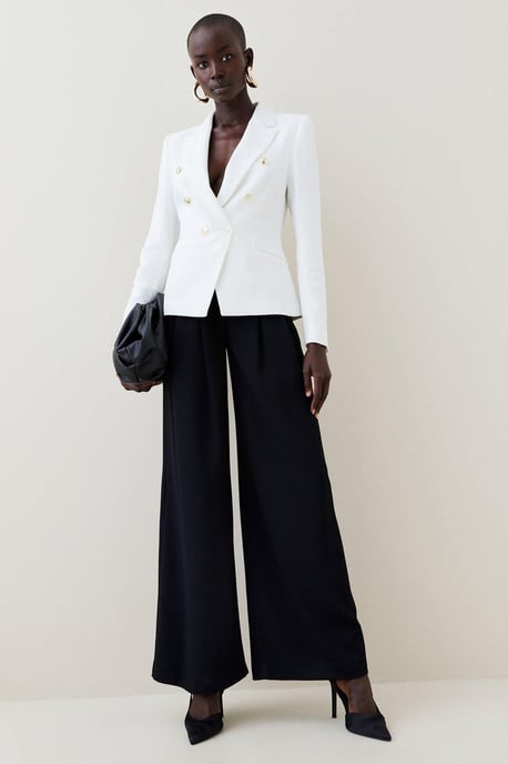 Tailored Button Military Blazer - Image 4