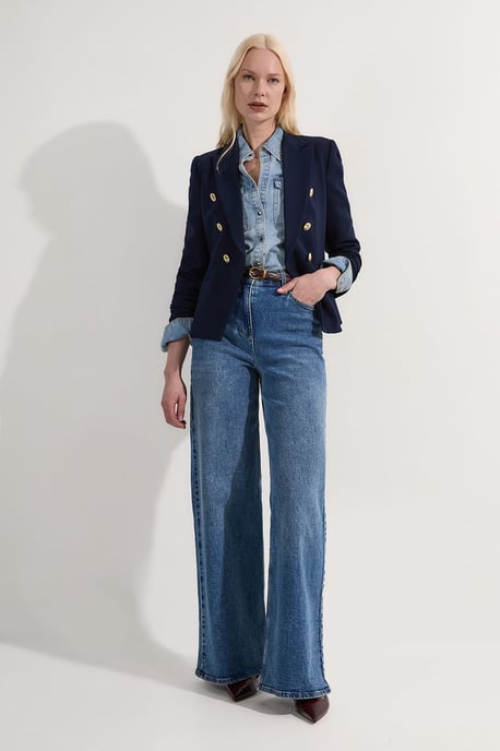 Tailored Button Military Blazer - Image 2