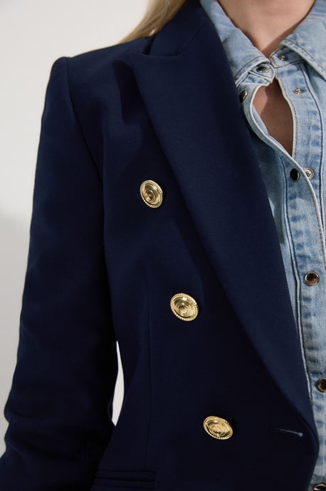 Tailored Button Military Blazer - Image 3