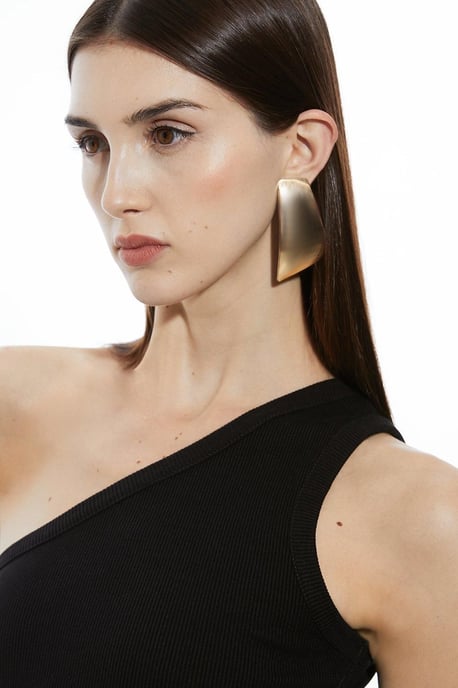 Compact Jersey Rib Asymmetrical Top - Image 3