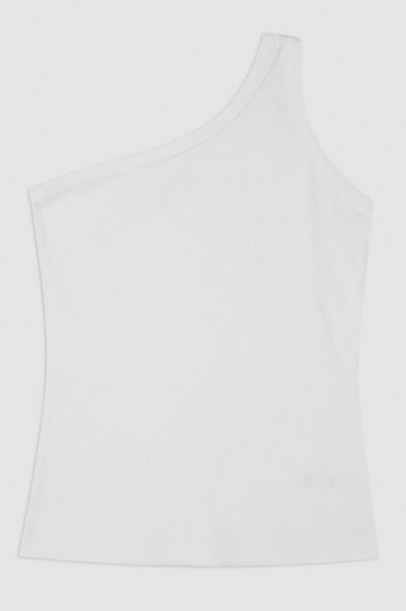 Compact Jersey Rib Asymmetrical Top - Image 4