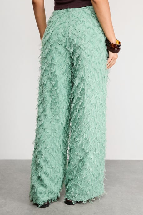 Fluffy High Waisted Wide Leg Trouser - Image 3