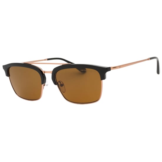 Emporio Armani Shiny Brown Frame Dark Brown Lensed Sunglasses - Image 1