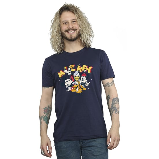 Disney Heren Mickey Mouse Groep T-Shirt (Marineblauw) - Image 2
