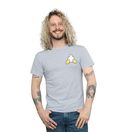 Disney Mens Donald Duck Backside Breast Print T-Shirt (Sports Grey) - Image 3