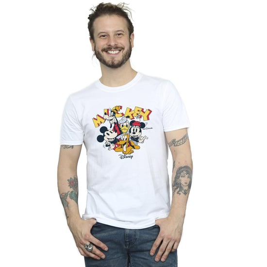 Disney Heren Mickey Mouse Groep T-Shirt (Wit) - Image 3