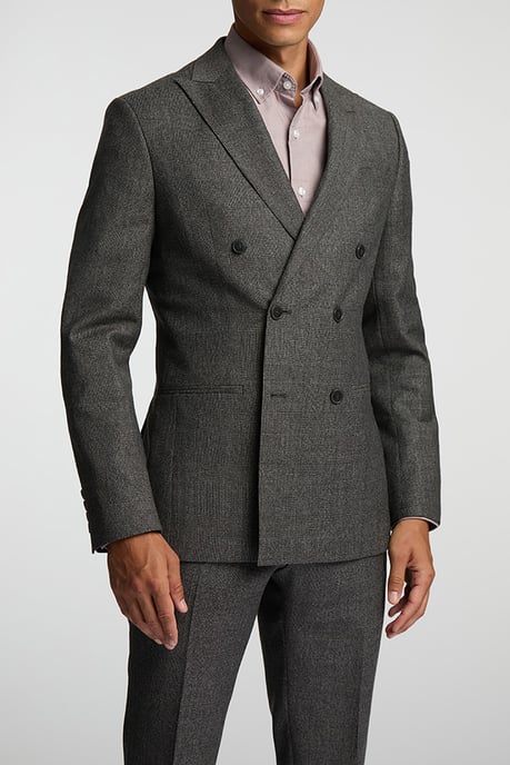 Alexandre Of England Tailored Fit Flannel Check Jacket - Image 4