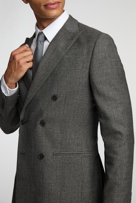 Alexandre Of England Tailored Fit Flannel Check Jacket - Image 5