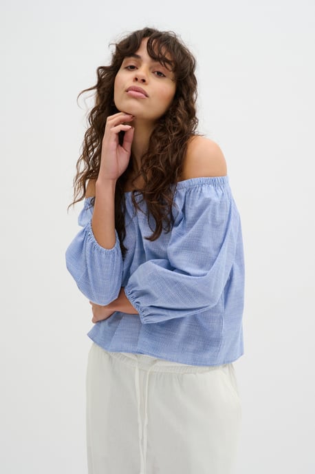 Blouse with short sleeve Loose fit - Image 3